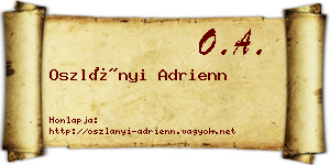Oszlányi Adrienn névjegykártya
